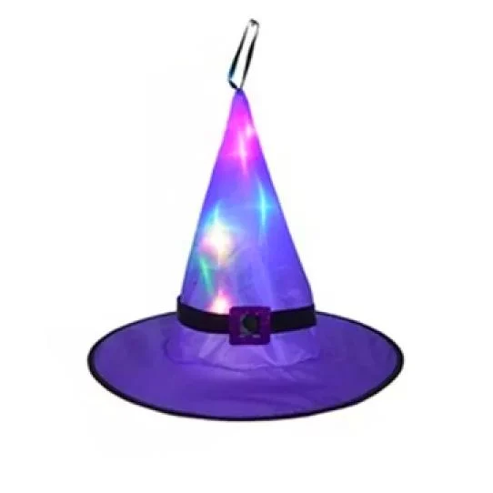 Outdoor Halloween Decoration Glowing Hats Holiday Decor Apparel Purple 1 Pack Dailysale 164077