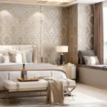 Ovoin Wallpaper Khaki Antique Gold Damask Wallpaper For Living Room or Bedroom Waterproof PVC Wall Paper c73f2386 9ab7 49e5 9b25 94e73436dbc4