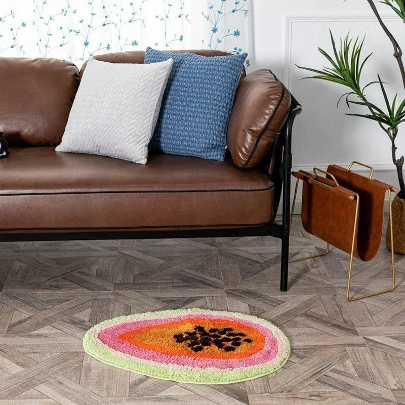 Passion Fruit Shaped Cartoon Style Rug 152479