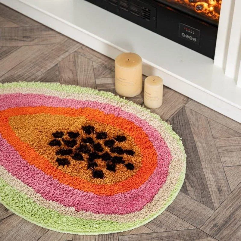 Passion Fruit Shaped Cartoon Style Rug 439481