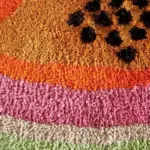 Passion fruit shaped cartoon style rug