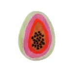 Passion fruit shaped cartoon style rug