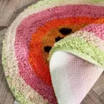 Passion fruit shaped cartoon style rug