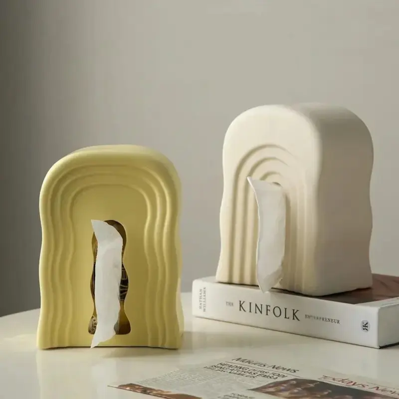 Pastel abstract tissue box