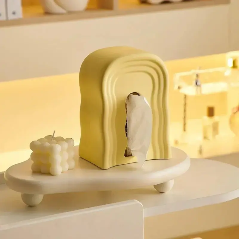 Pastel abstract tissue box