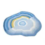 Pastel cloud shaped soft living room rug
