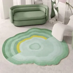 Pastel Cloud Shaped Soft Living Room Rug