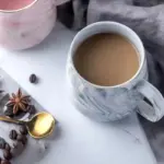 Pastel colour marble ceramic coffee cup