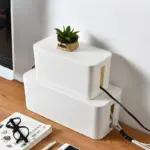 Pastel coloured cable storage organiser
