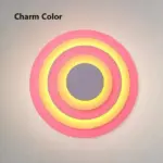 Pastel coloured concentric wall lamp