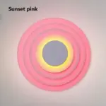 Pastel coloured concentric wall lamp