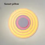 Pastel coloured concentric wall lamp