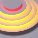 Pastel coloured concentric wall lamp