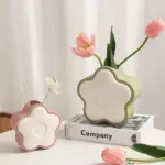 pastel-coloured-flower-shape-ceramic-vase-454297 Pastel coloured flower shape ceramic vase