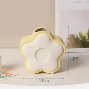 Pastel Coloured Flower Shape Ceramic Vase