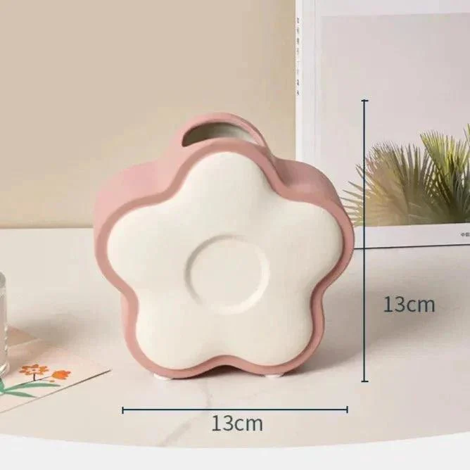 Pastel Coloured Flower Shape Ceramic Vase 964821