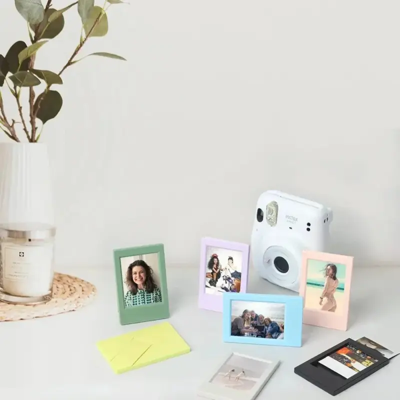 Pastel coloured polaroid picture frame