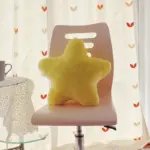 Pastel coloured star shape soft cushion