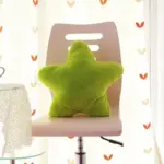 Pastel coloured star shape soft cushion