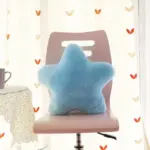 Pastel coloured star shape soft cushion