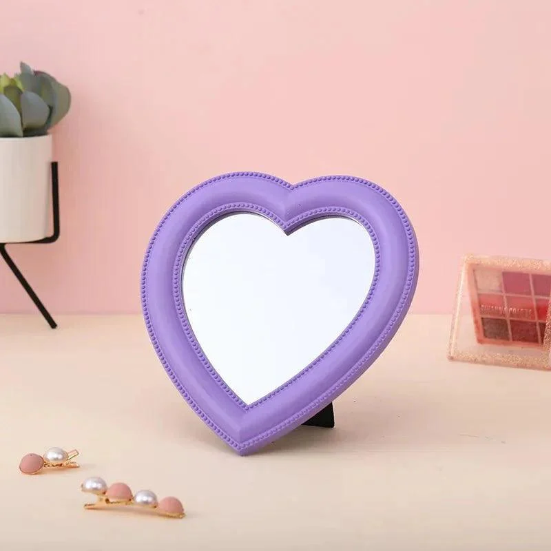 Pastel Heart Shape Cosmetic Mirror 605106