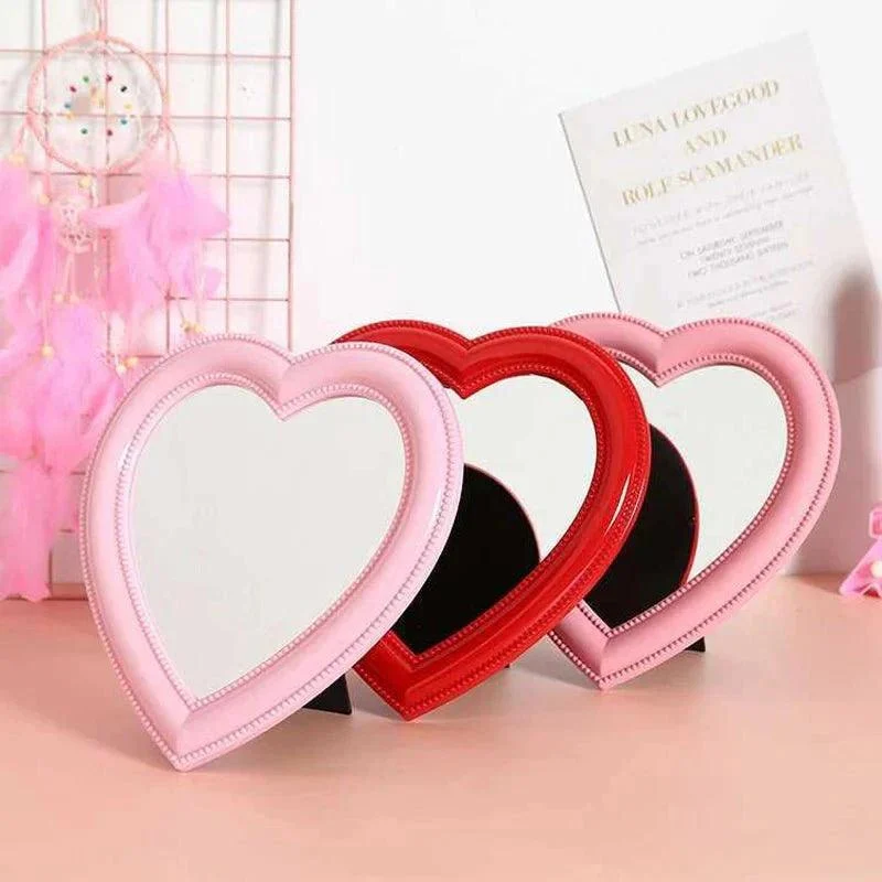 Pastel Heart Shape Cosmetic Mirror 959337