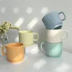 Pastel macaron candy coloured ceramic mug