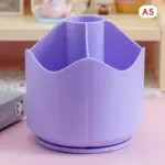 Pastel rotating stationery organiser
