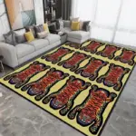 Patterned tiger design living room carpet