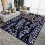 Patterned tiger design living room carpet
