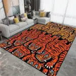 Patterned tiger design living room carpet