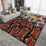 Patterned tiger design living room carpet