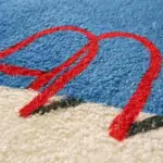 Peach heart swimming pool plush rug