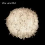 Pendant white feather hanging light