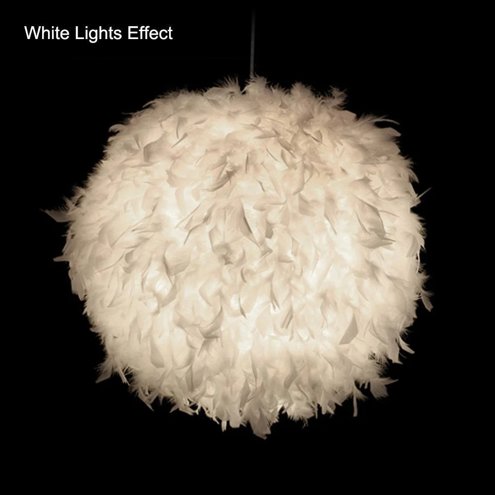 Pendant White Feather Hanging Light 574025