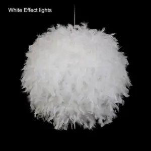 Pendant White Feather Hanging Light