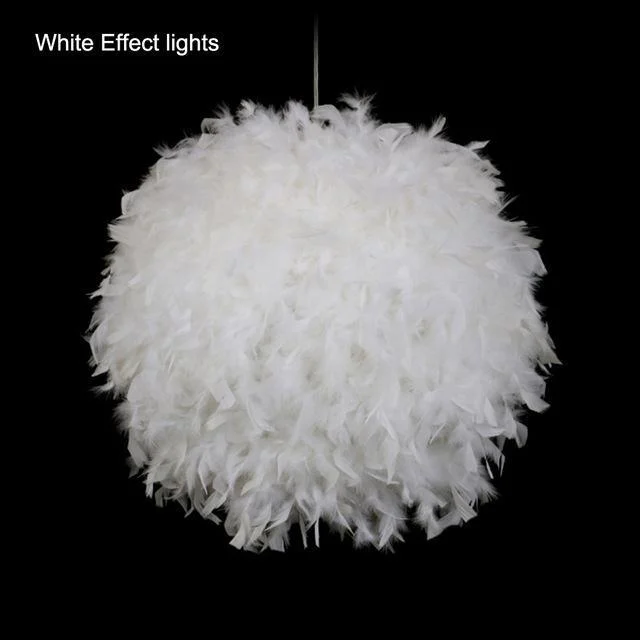 Pendant White Feather Hanging Light 854936