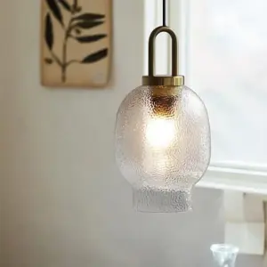 Homeko Frosted Glass Pendant Light for Kitchen