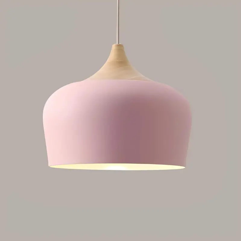 Pendelleuchte metall holz zarte pastelltoene langlebige designbeleuchtung wohnzimmer kueche xlumina