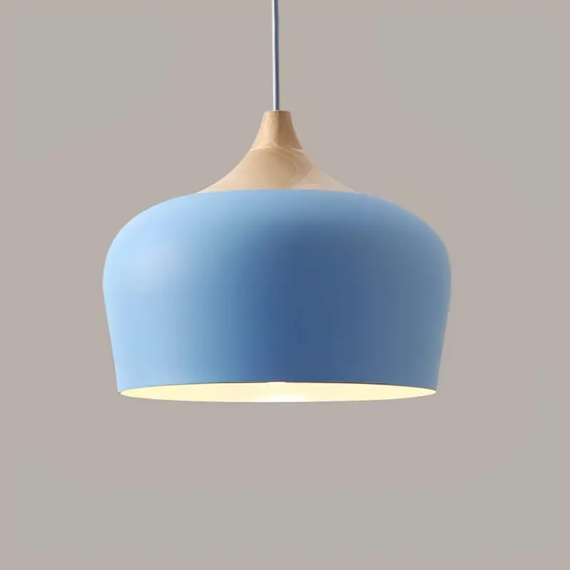 Pendelleuchte metall holz zarte pastelltoene langlebige designbeleuchtung wohnzimmer kueche xlumina3