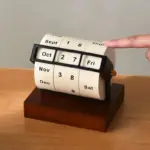 Perpetual wheel desk calendar