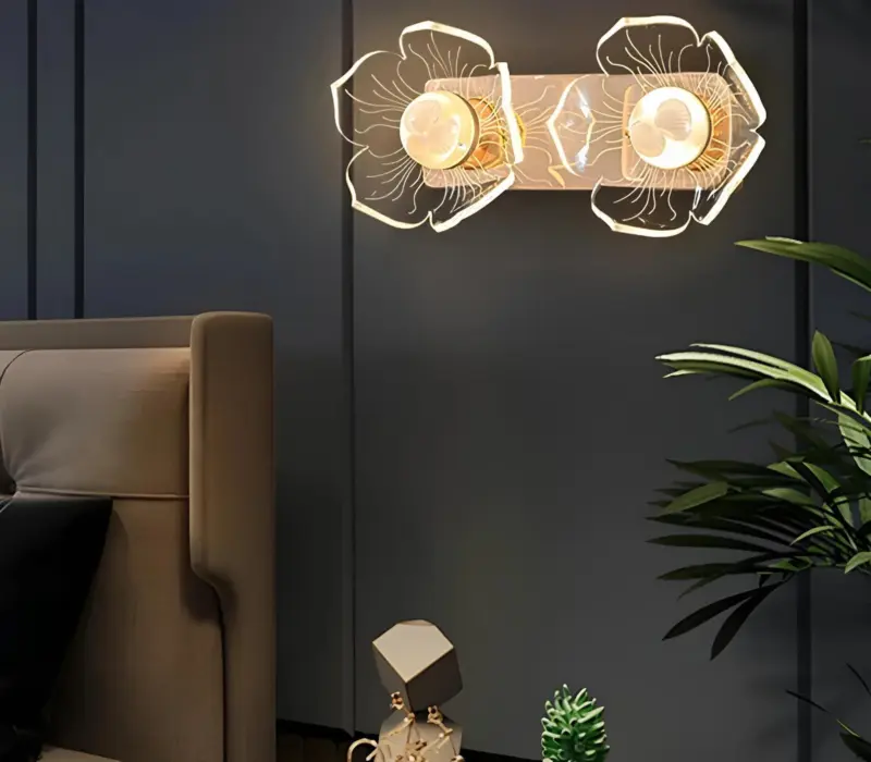 Petalshine led wandleuchte modern bluetenblatt design warmweiss licht wohnzimmer xlumina