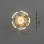 Petalshine led wandleuchte modern bluetenblatt design warmweiss licht wohnzimmer xlumina