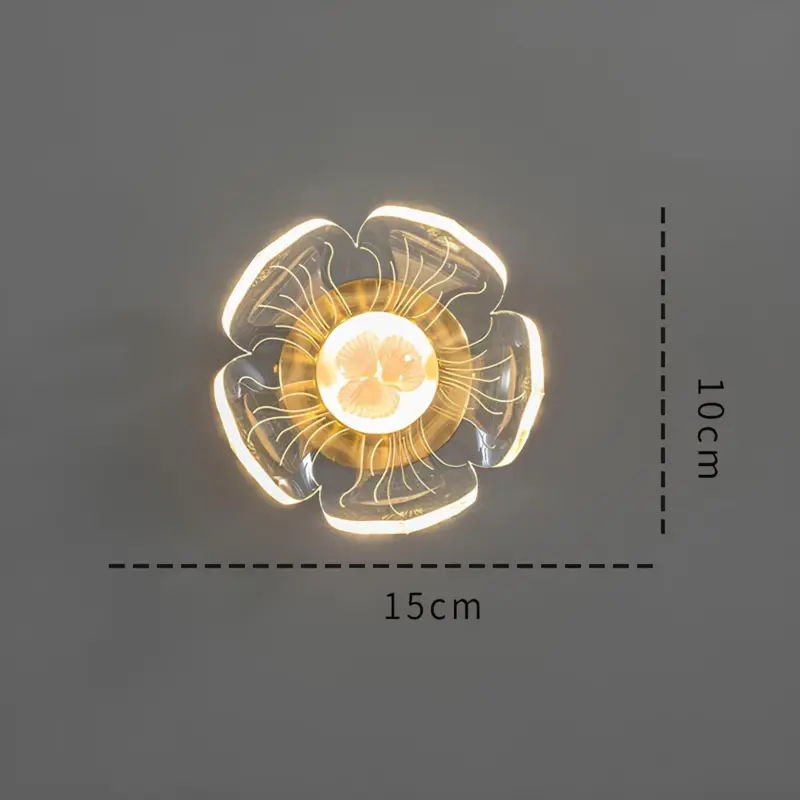 Petalshine led wandleuchte modern bluetenblatt design warmweiss licht wohnzimmer xlumina