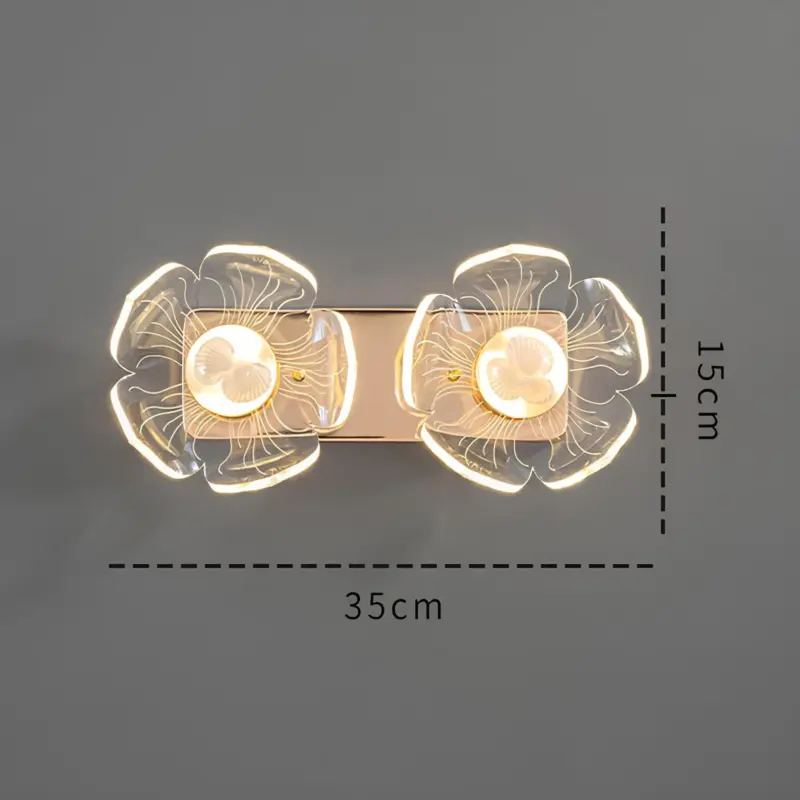 Petalshine led wandleuchte modern bluetenblatt design warmweiss licht wohnzimmer xlumina