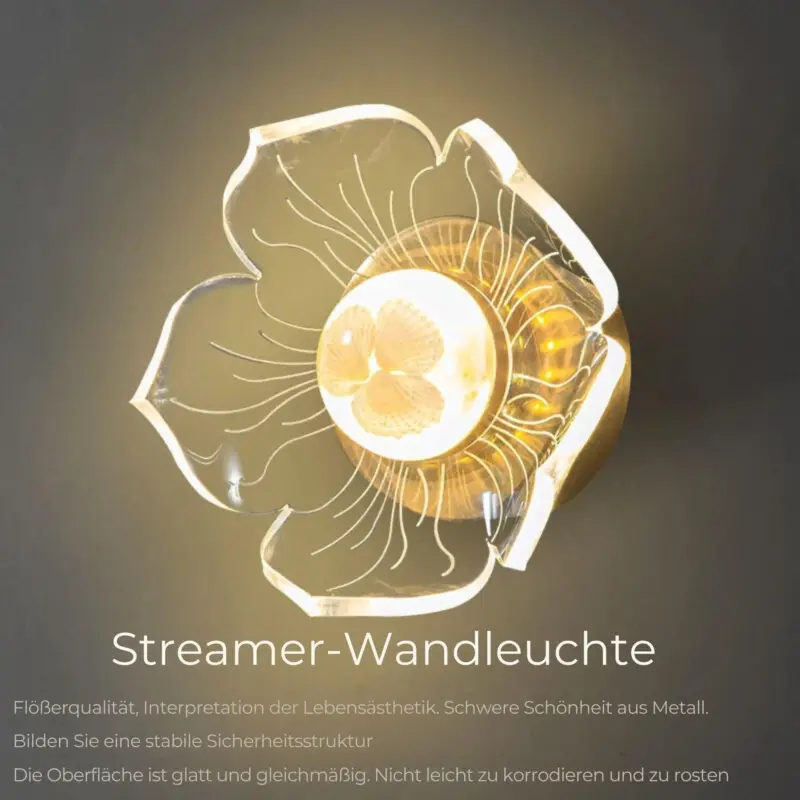 Petalshine led wandleuchte modern bluetenblatt design warmweiss licht wohnzimmer xlumina