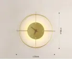 PinJselestadesign.com Wall lamp with clock dining room living room TV background wall decor aisle wall light Nordic