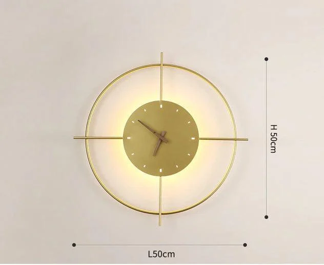 Pinjselestadesign.com Wall Lamp With Clock Dining Room Living Room Tv Background Wall Decor Aisle Wall Light Nordic 1