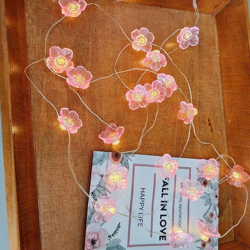 Pink Cherry Blossom Fairy Light Garland 795416