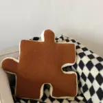 Plush building block puzzle comfort cushion